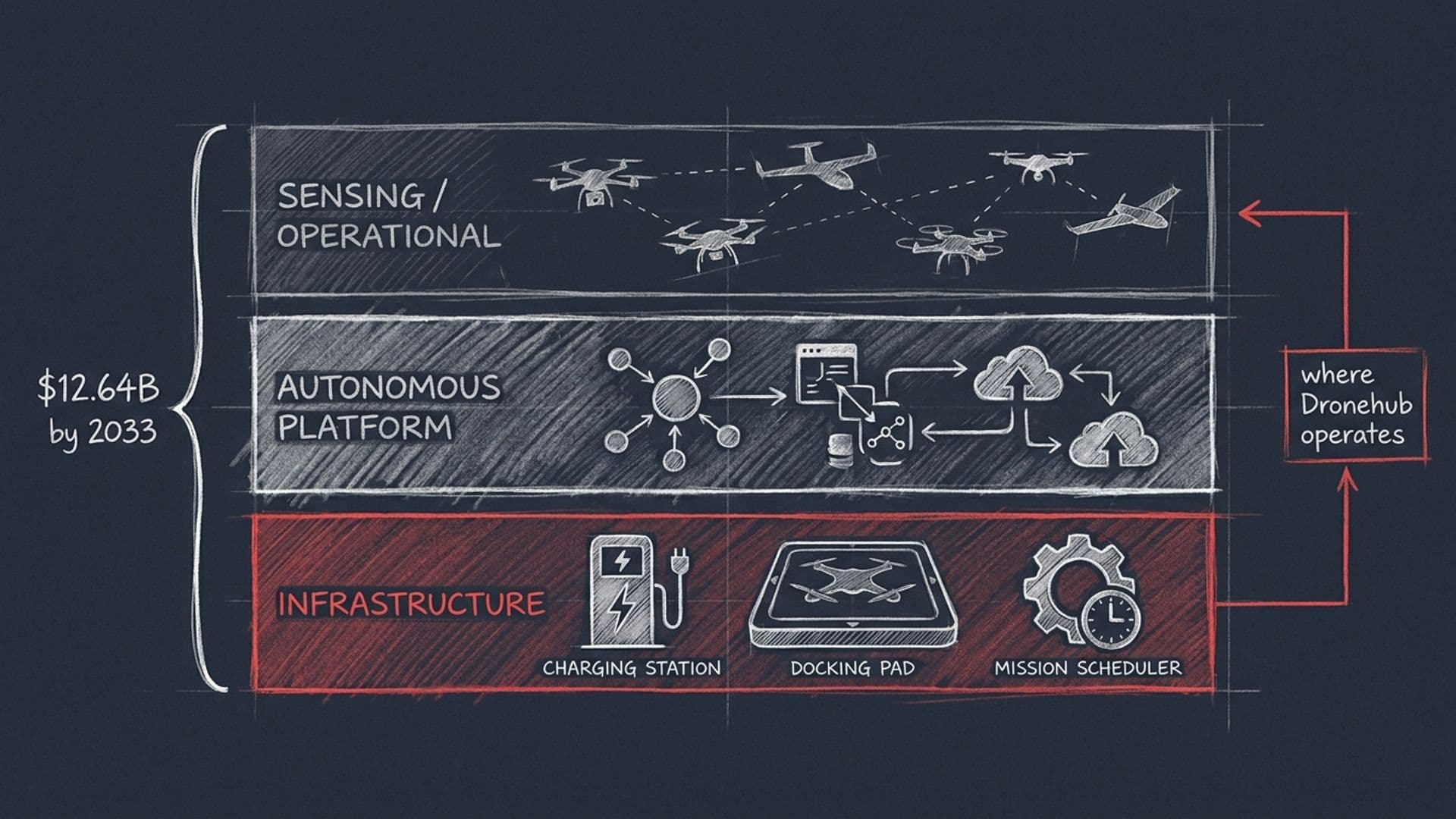 Where Dronehub Fits in the $12.64B US AI Drone Market by 2033