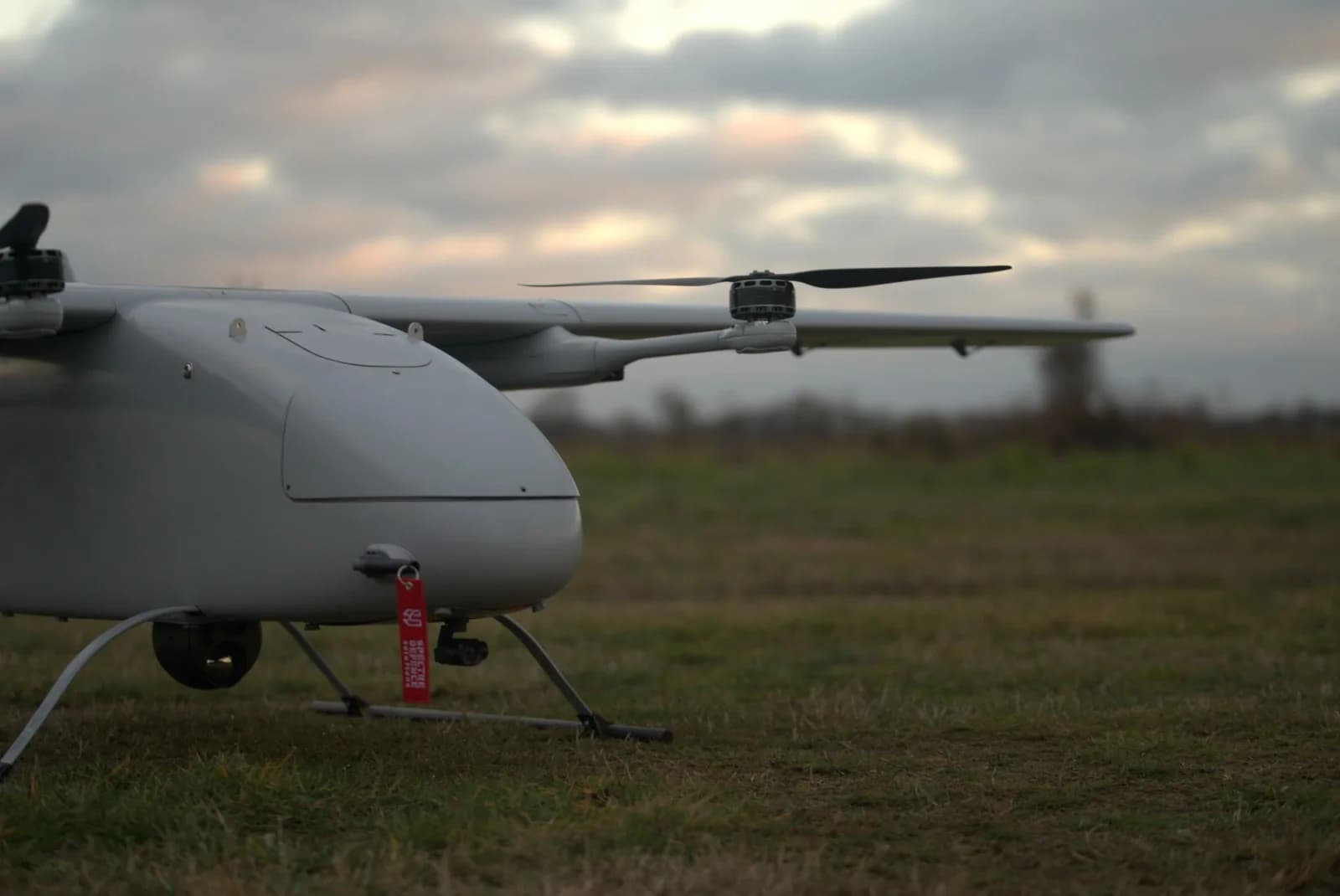 S-2 Combat Drone fielded in the open, ready for vertical launch.