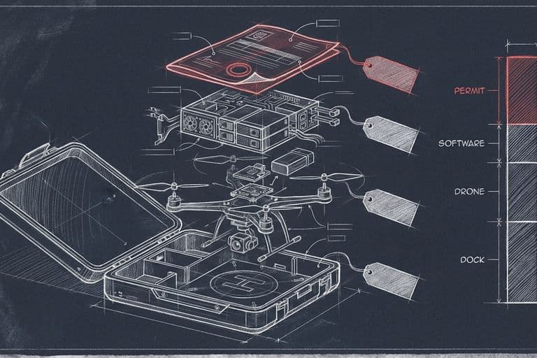 What Drone-in-a-Box Costs in 2026: Dock, Drone, Software, Licence