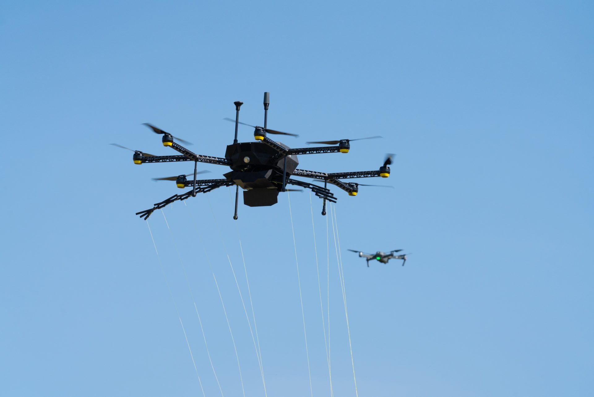 Drone catcher uses net to protect skies